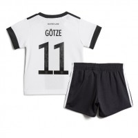 Tyskland Mario Gotze #11 Hjemme Trøje Børn VM 2022 Kortærmet (+ Korte bukser)